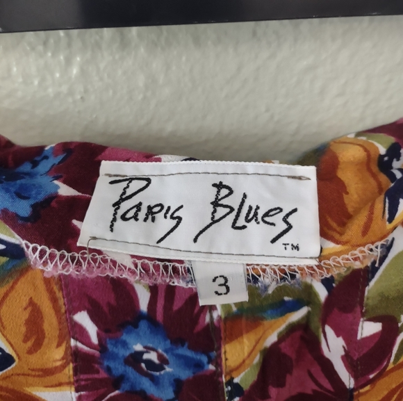 Two-piece vintage floral button-down shirt and high-waisted Grandmacore set - Picture 3 of 12